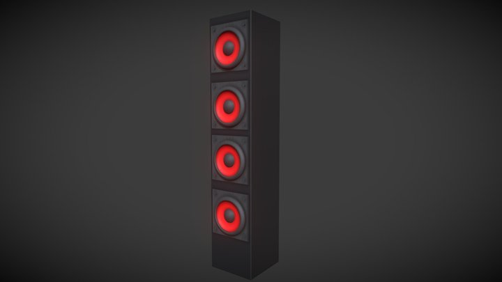 Tall Speaker 1 – Kostenloses 3D-Modell STL