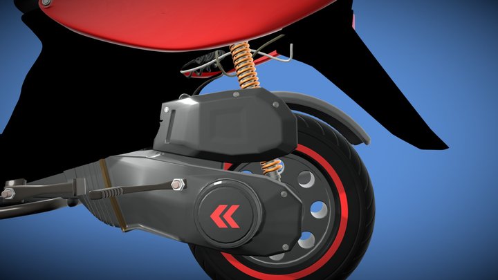 125cc_Scooter_-_Motorcycle 3D Model