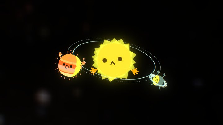 Hot sun 3D Model