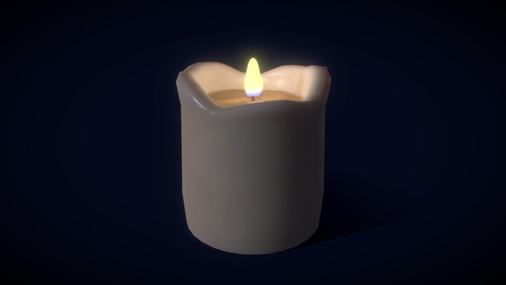 Simple candle 3D Model