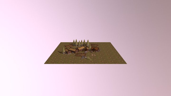 Rts style Buildings / animals. 3D Model
