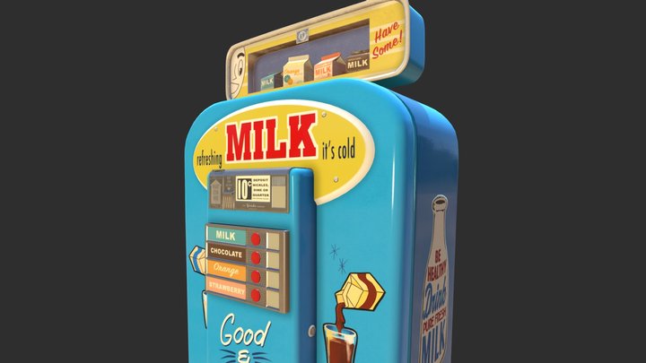 Vendo Milk Machine 3D Model