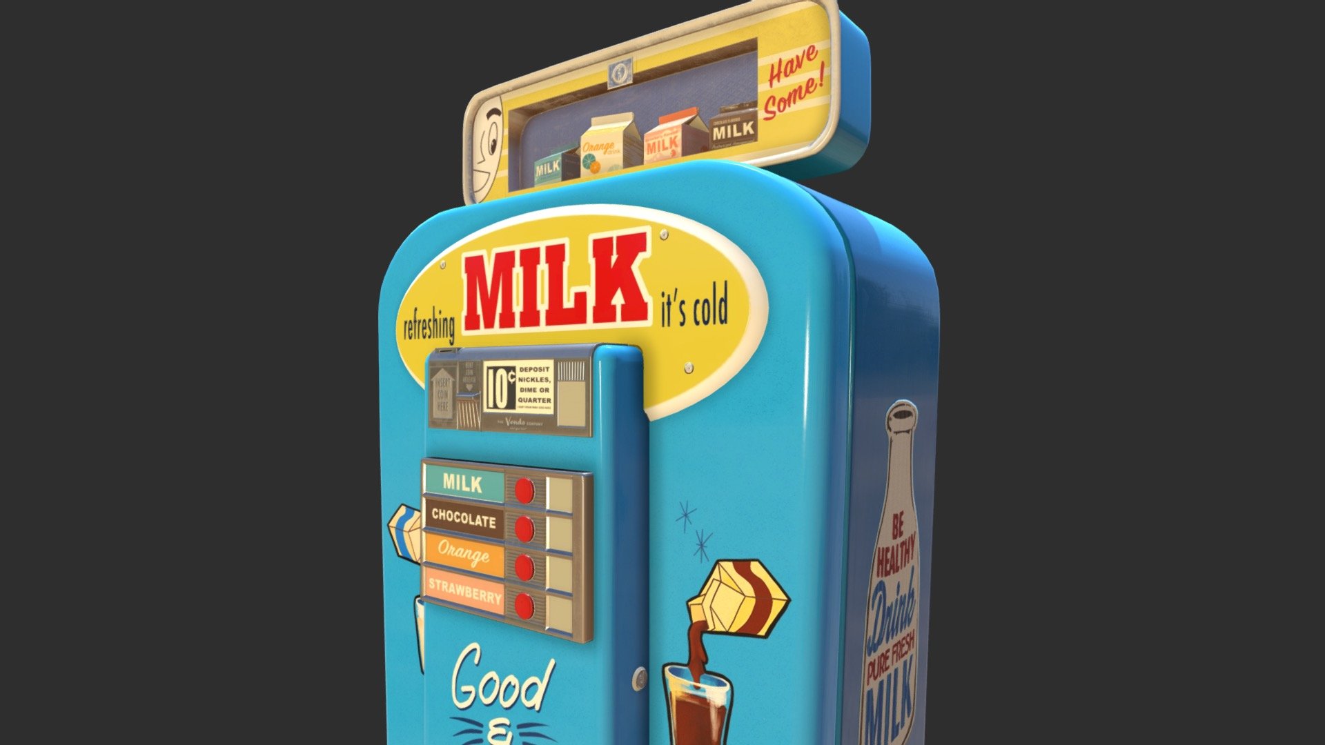 Vendo Milk Machine 3D model by seschagrenda [c3dabc3] Sketchfab