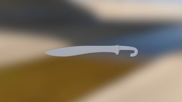 Simple Spanish Falcata 3D Model