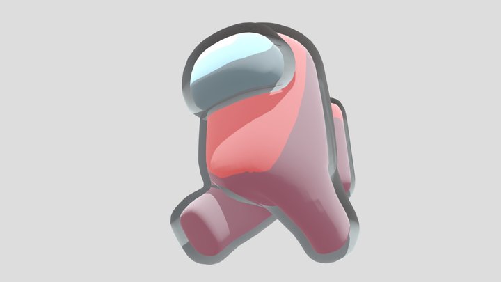 Among Us Red w/Animation 3D Model