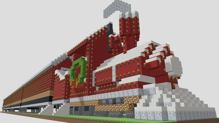 Minecraft - Christmas Train 3D Model