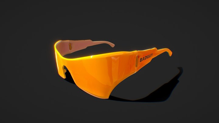 Polarized Sunglasses - Full Glass - Bad Guy 3D Model