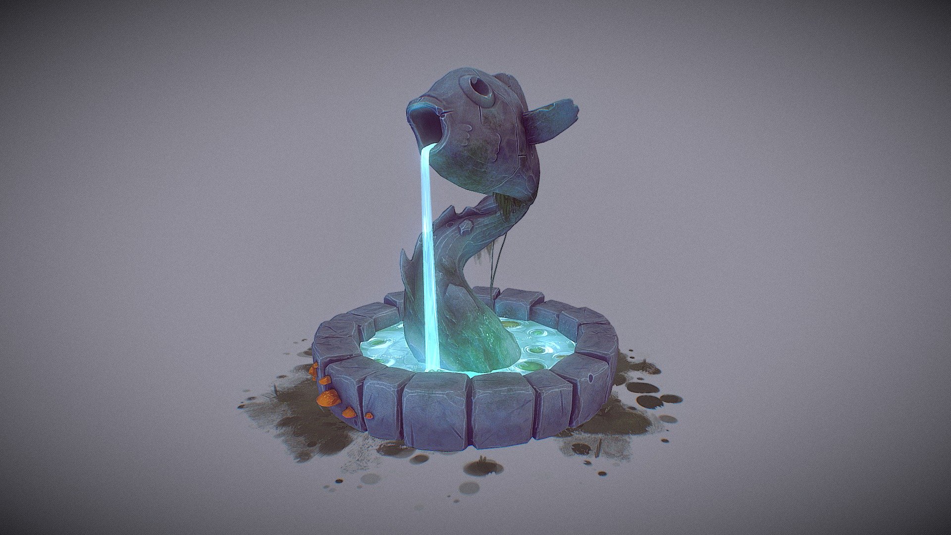 Fish Fountain 3D model by Suushimi (Suushimi) [c3dfb5c] Sketchfab