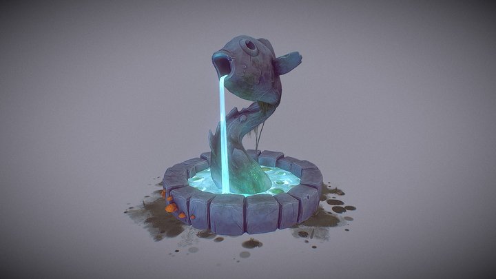 Fish Fountain 3D Model
