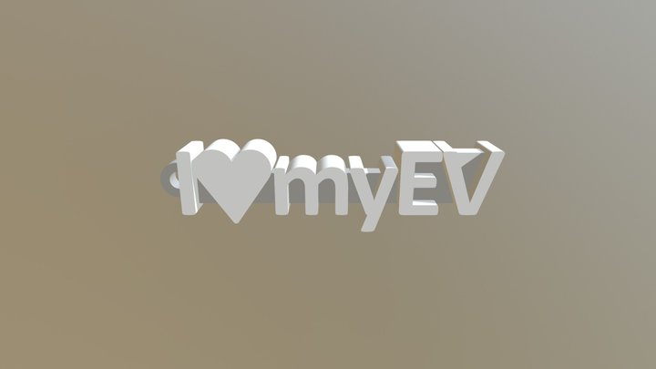 Sleutelhanger Ilovemy EV 3D Model