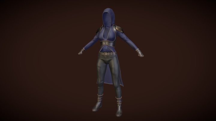 The Sorceress - Fantasy Style Armor 3D Model