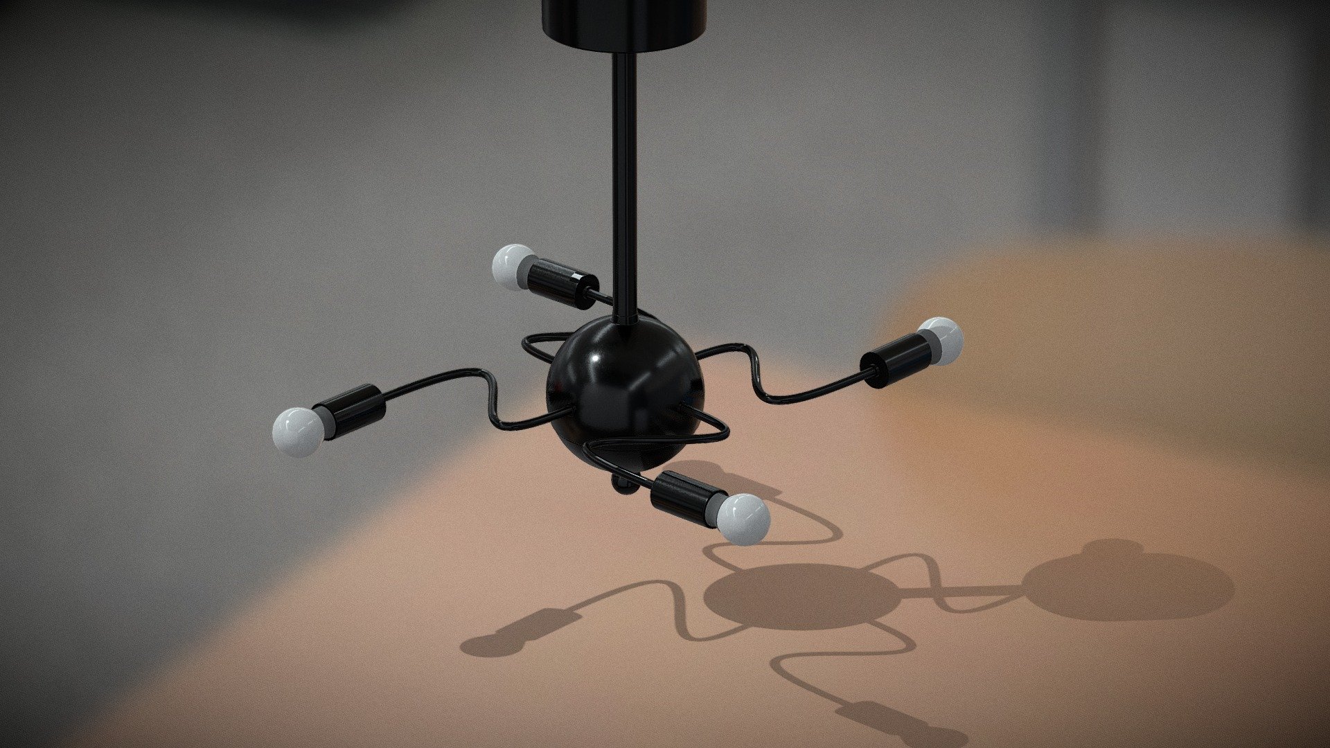 modern lamp with bulbs