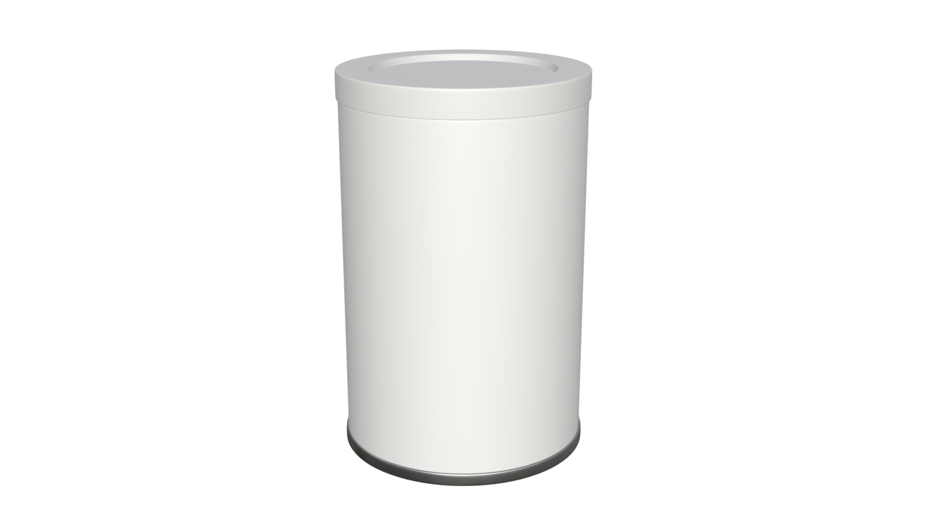 3D model Сoffee tin can - This is a 3D model of the Сoffee tin can. The 3D model is about a white cylindrical container.