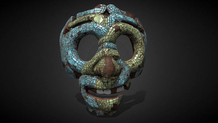 Serpent mask of Quetzalcoatl or Tlaloc 3D Model