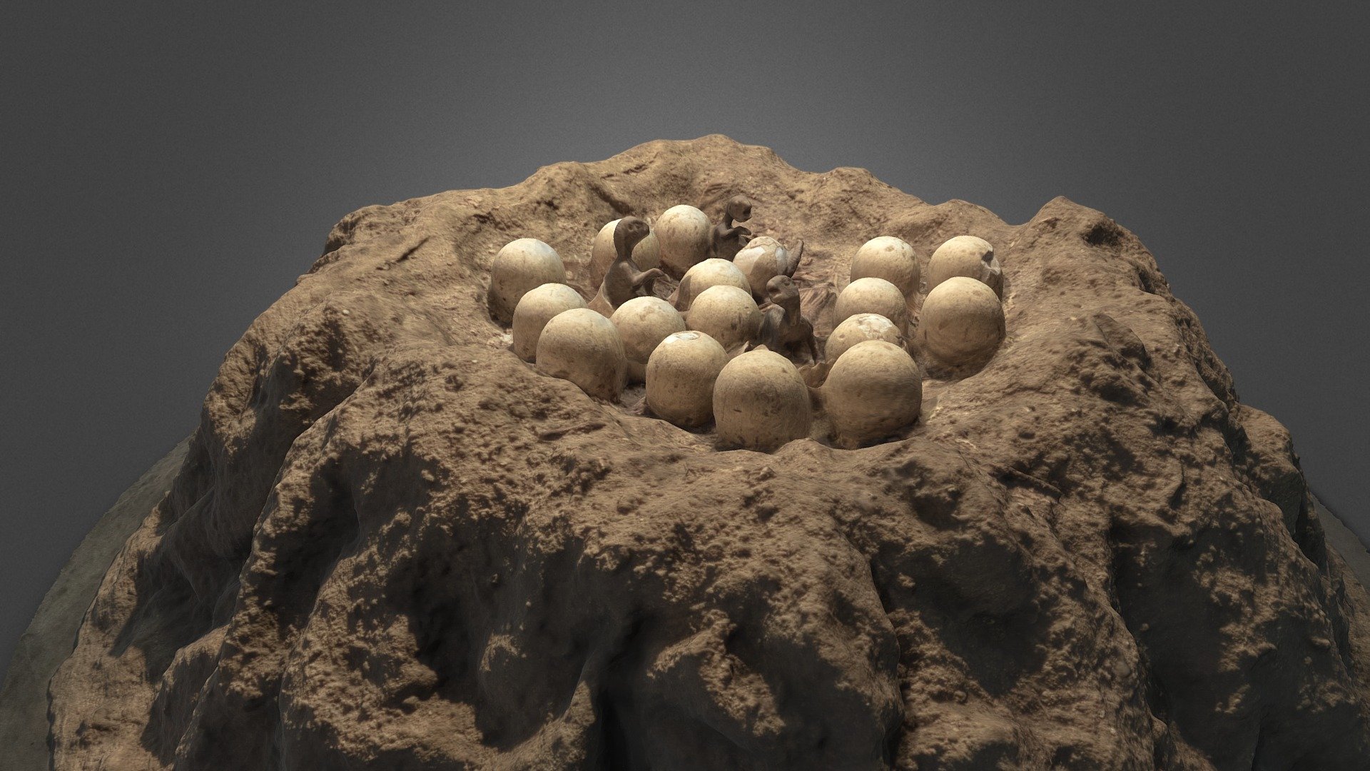 NEST DINOSAUR Maiasaura NHM LONDON 2020