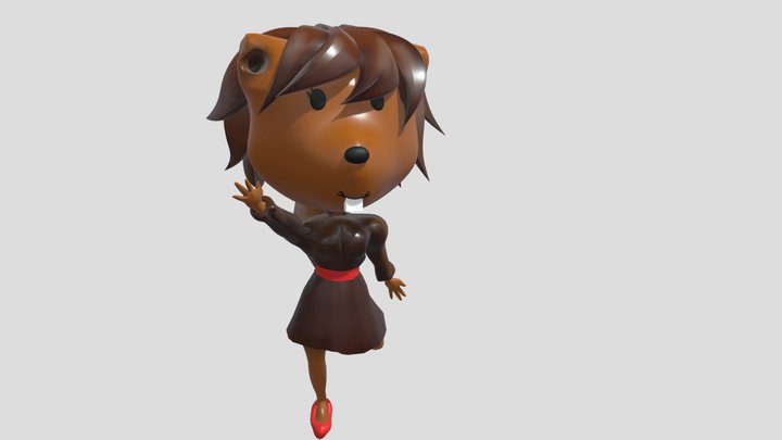 Cute Squrrile 3D Model