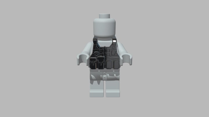 Lego body armor matches real object lego brick 3D Model