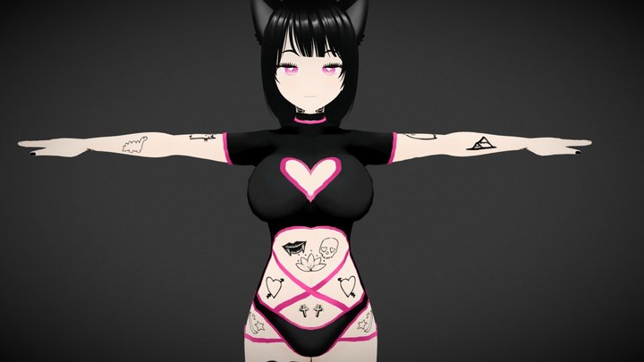 Cat Girl - Anime Character Model 3D Model