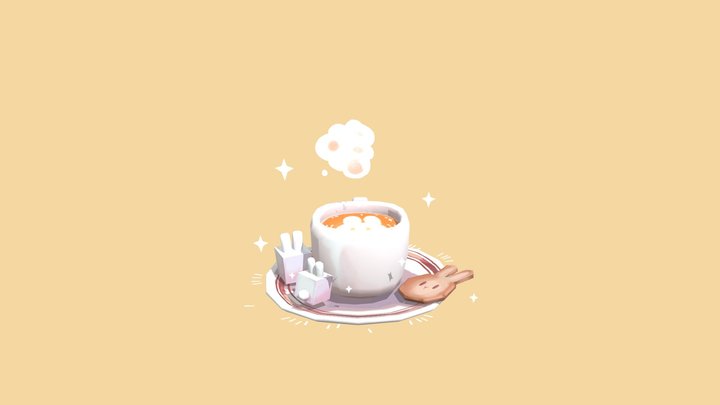 𝐁𝐮𝐧𝐧𝐲 𝐂𝐨𝐟𝐟𝐞𝐞 ♡ 3D Model