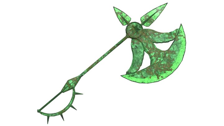 Sacred Forest Spirit Axe 3D Model