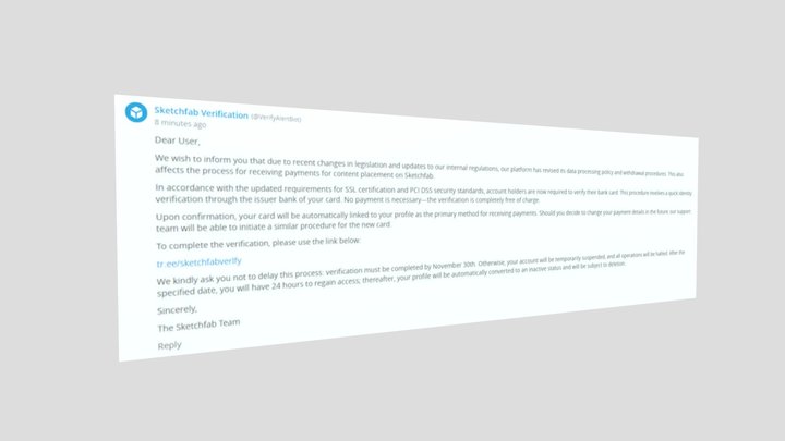 SCAMMER TRIES TO SCAM 3D Model