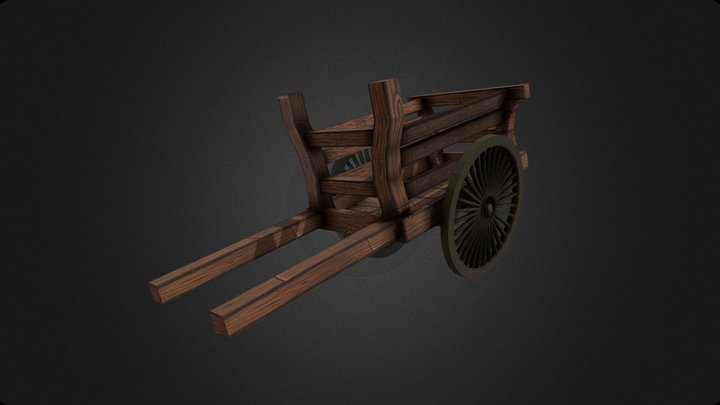 Wood Wagon 3D Model