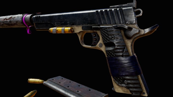 Post-apocalyptic pistol – Modelo 3D gratuito STL
