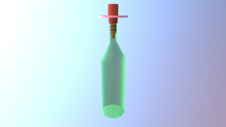 Praktijkexamen Verspaningstechniek - Fles 3D Model