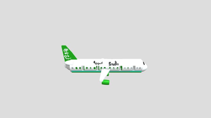 saudia Low Poly 3D Model