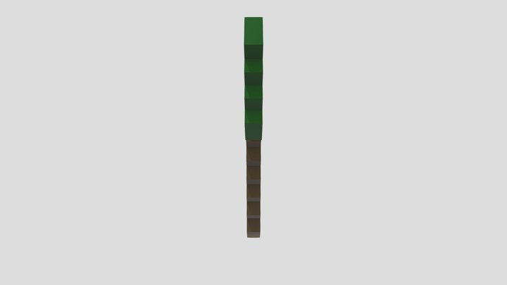Minecraft Emerald Axe 3D Model