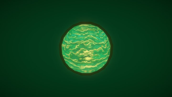 Pixel Planet Kepler-7b 3D Model