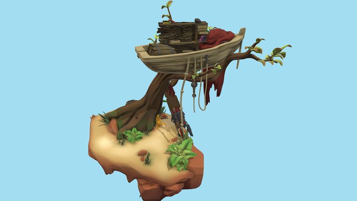 Treasure Planet treehouse - Sculpting Retake 3D Model