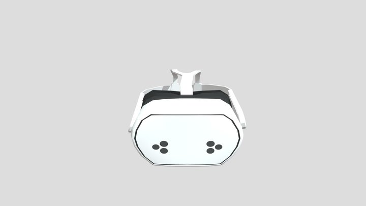 lowpoly Quest 3s VR headset 3D Model