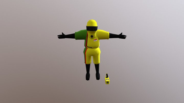 Hazmat Character 3D Model