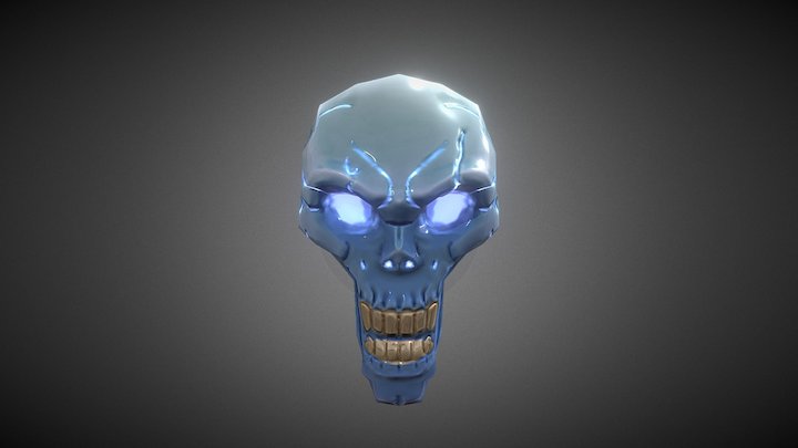 B2D1 Skull Low 3D Model