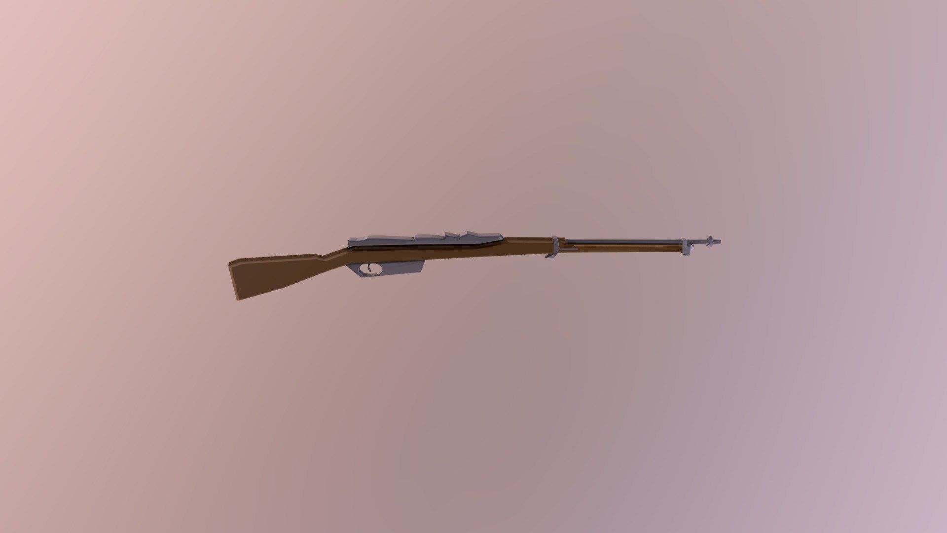 WWII Gun - Low Poly