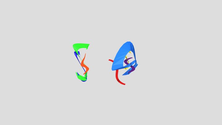 Seven Color Television Logo Remake 3D Model