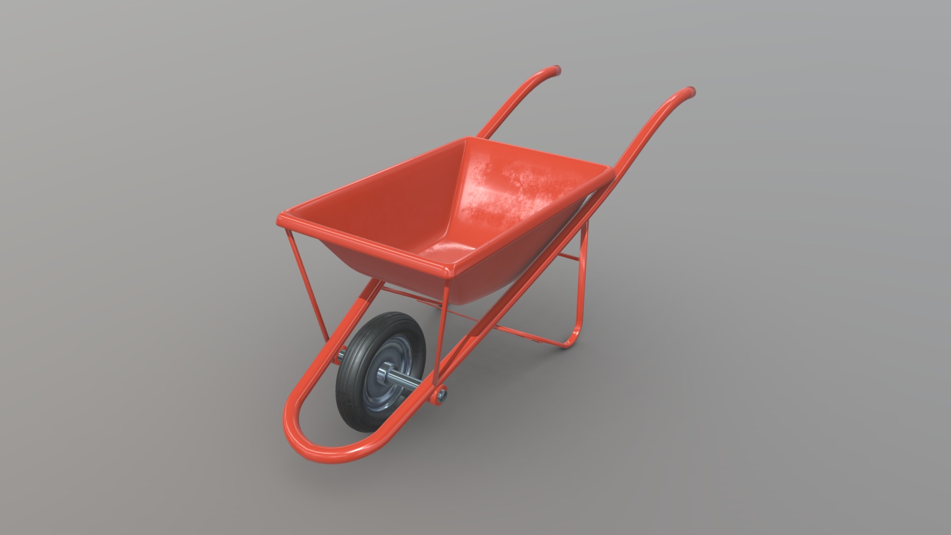 3D model Stroller Clean - This is a 3D model of the Stroller Clean. The 3D model is about a red lawnmower on a white background.
