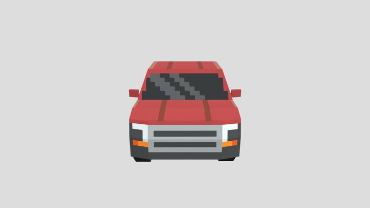 Low-poly truck 3D Model