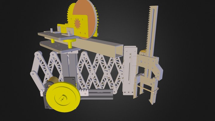 Scissor Jack Robot - At Rest 3D Model