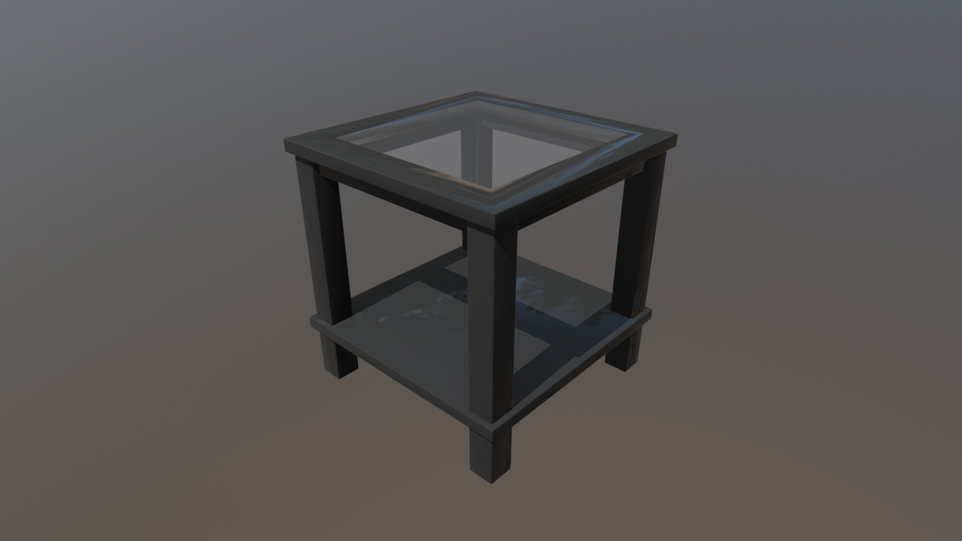 3D model Modern Glass Side Table - This is a 3D model of the Modern Glass Side Table. The 3D model is about a small white table.