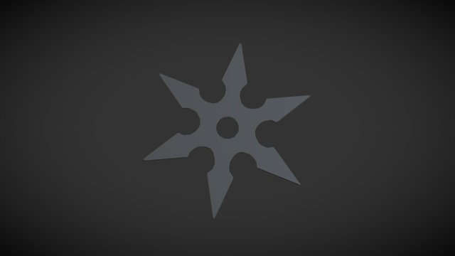 Ninja Star aka Shuriken (low-poly game weapon) 3D Model
