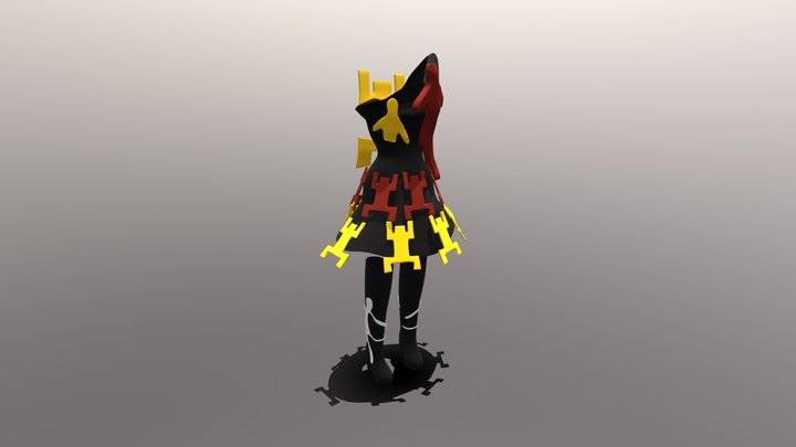 vestido Jorge Castro 3D Model