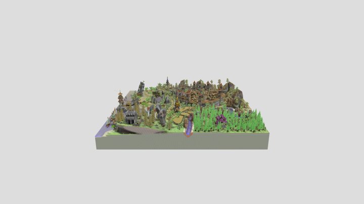 Milgate - Medieval Fantasy MMORPG Map 3D Model