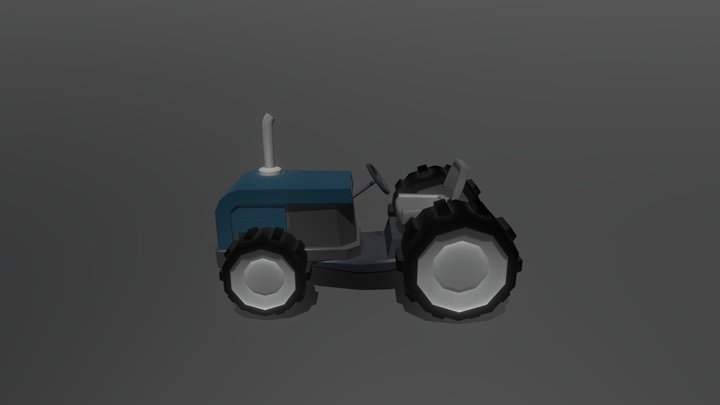 Stylized Tractor 3D Model