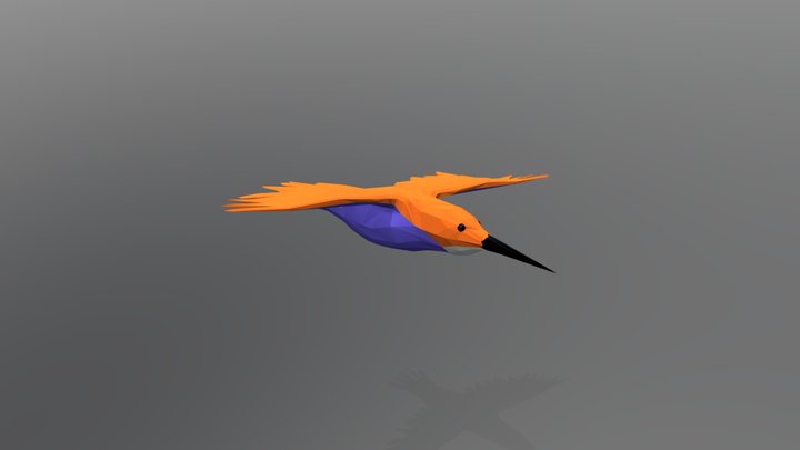 Low Poly Bird 3D Model