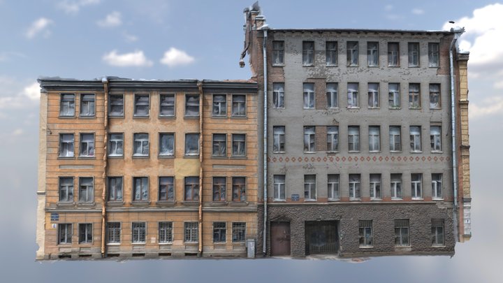 Raw Scan Saint Petersburg buildings 3D Model