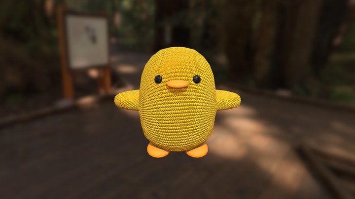 Duck Plush Crochet 3D Model