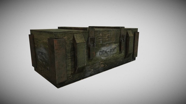 Wooden box. UNITY 3D Model