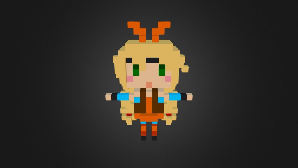 Voxel Unity chan - 3D model by kanonji [c4047e8] - Sketchfab